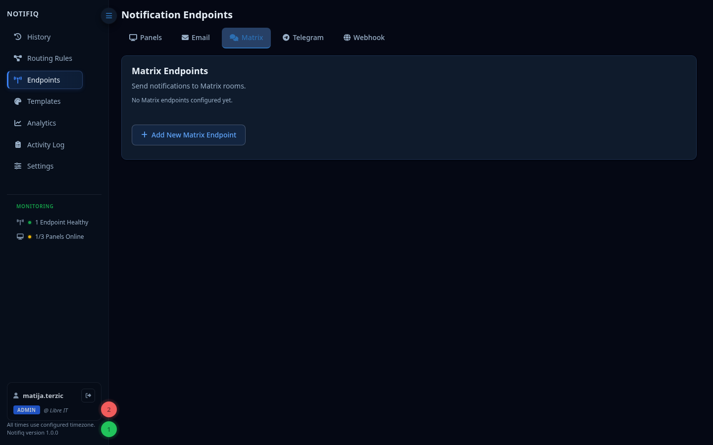 Endpoints — Matrix