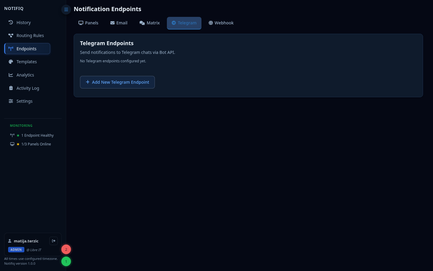 Endpoints — Telegram